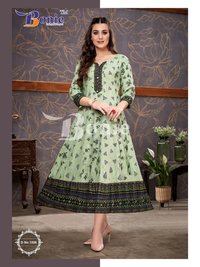 Bonie Suhana Exclusive Designer Wear Wholesale Printed Kurtis Catalog